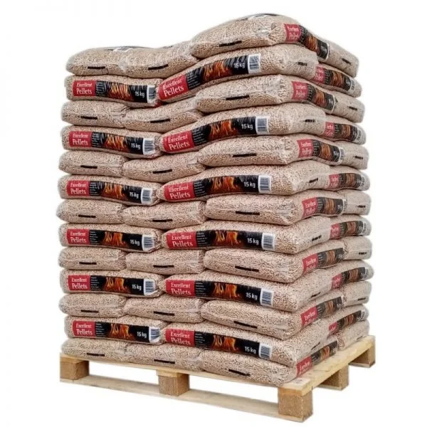 Hochwertige Woodstock Holzpellets – 1 Palette mit 78 Säcken à 15 kg