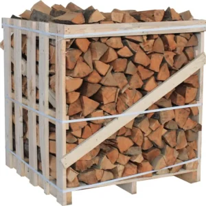 jsm-brennholz Brennholz Buche 25cm Scheitlänge, 1,6 SRM / 1 RM, 1 Palette – kammergetrocknet, ofenfertig für Kamin, Ofen & Grill