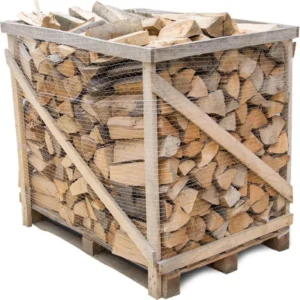 holzbrx Brennholz Buche 25cm Scheite 1 RM (1,5 SRM), trocken, ofenfertig, auf Palette, inkl. Lieferung, ca. 4,2 kWh/kg, 120x100x120cm